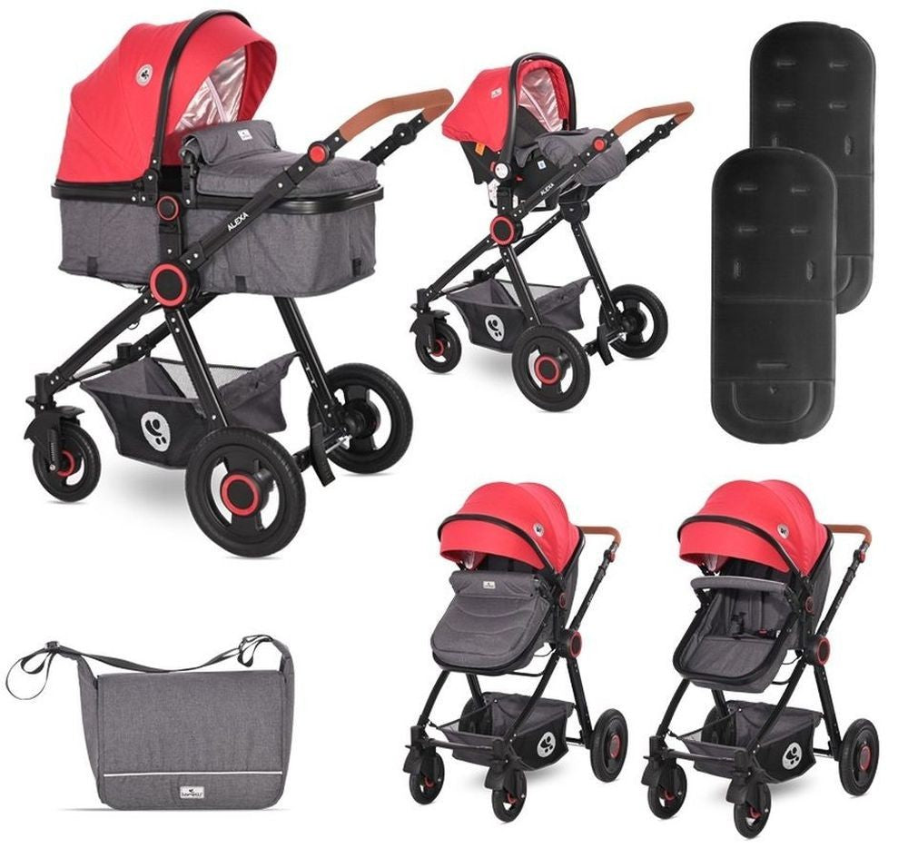 Carrito De Bebé Trío Alexa Cherry Red_0