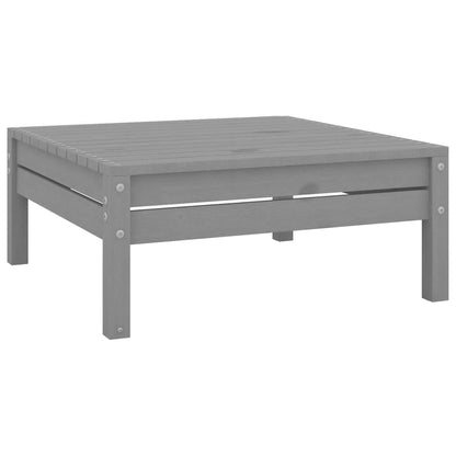 Juego De Muebles De Jardín 9 Piezas Madera Maciza De Pino Gris / Vetonek_3