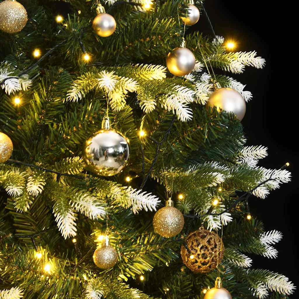 Vidaxl Árbol De Navidad Artificial Con Bisagras 150 Led Y Bolas 150 Cm_1