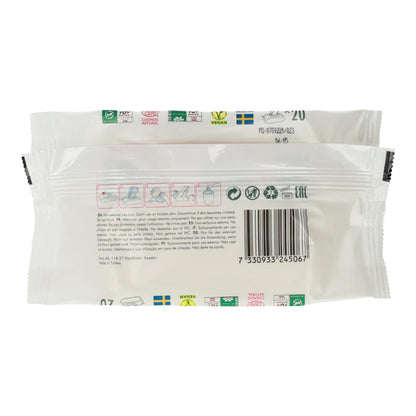 Toalhetes humedecidos tamanho viagem Naty 20 unidades