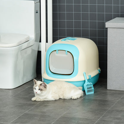 Pawhut Arenero Para Gatos Con Doble Fondo Pala Y Filtro De Carbón Activo Beige Y_1