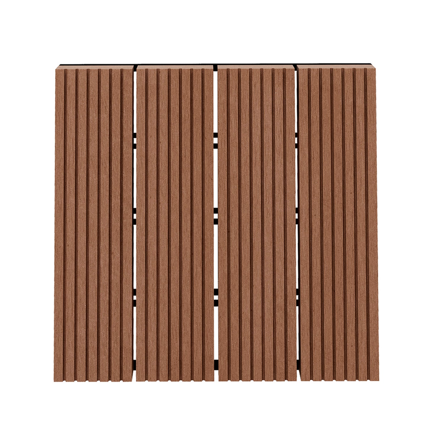 Outsunny Set De 11 Piezas Baldosas De Exterior 30x30 Cm 1 M² Para Jardín Marrón_0