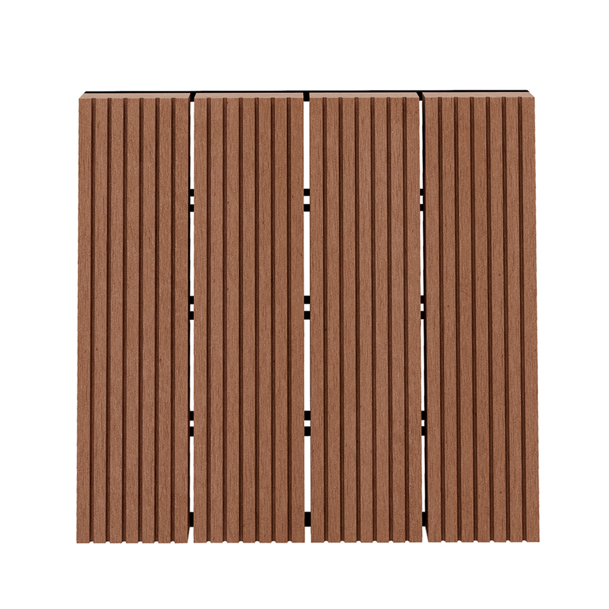 Outsunny Set De 11 Piezas Baldosas De Exterior 30x30 Cm 1 M² Para Jardín Marrón_0