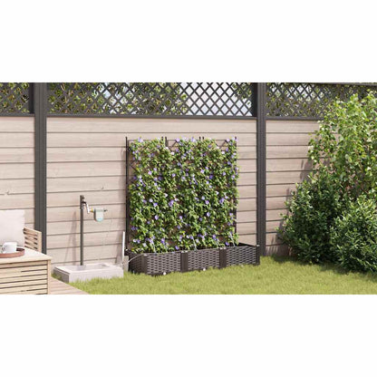 Macetero De Jardín 3 Uds. Marrón 120 X 40 X 126 Cm Pp_3