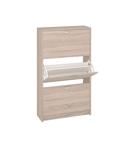 Mueble Zapatero Pili Con 3 Trampones En Roble. 70 Cm(ancho) 120 Cm(altura) 25 Cm(fondo)_3