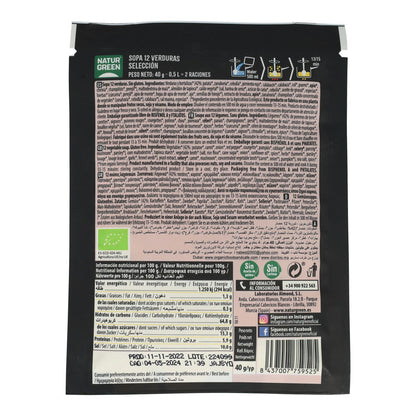 Naturgreen Selection 12 Sopa de Legumes, 40g