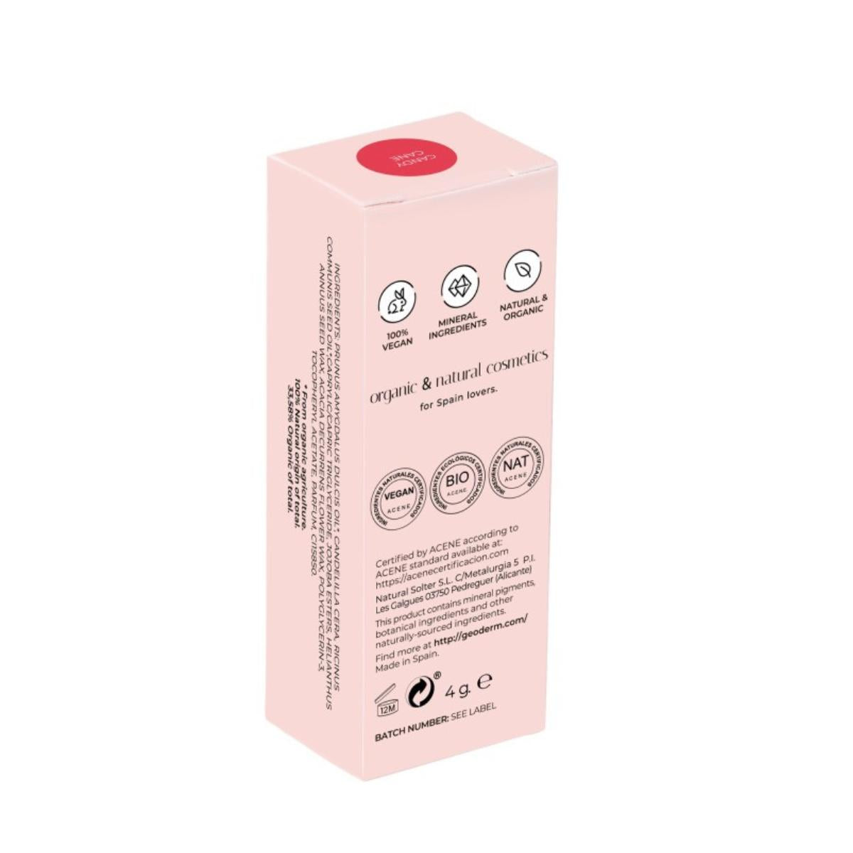 Batom Candy Cane/Alaranjado Vermelho Geoderm 4 g