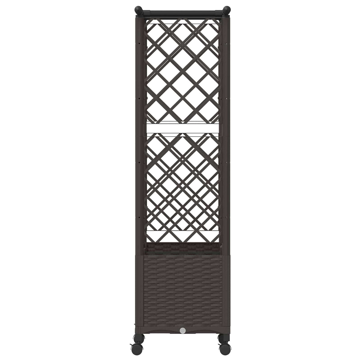 Cama Elevada Con Trellis Y Techo Marrón 124,5 X 40 X 142 Cm Pp_4