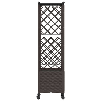 Cama Elevada Con Trellis Y Techo Marrón 124,5 X 40 X 142 Cm Pp_4