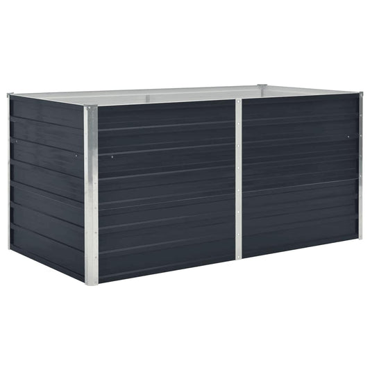 Jardinera Elevada Acero Galvanizado Gris Antracita 160x80x45 Cm_0