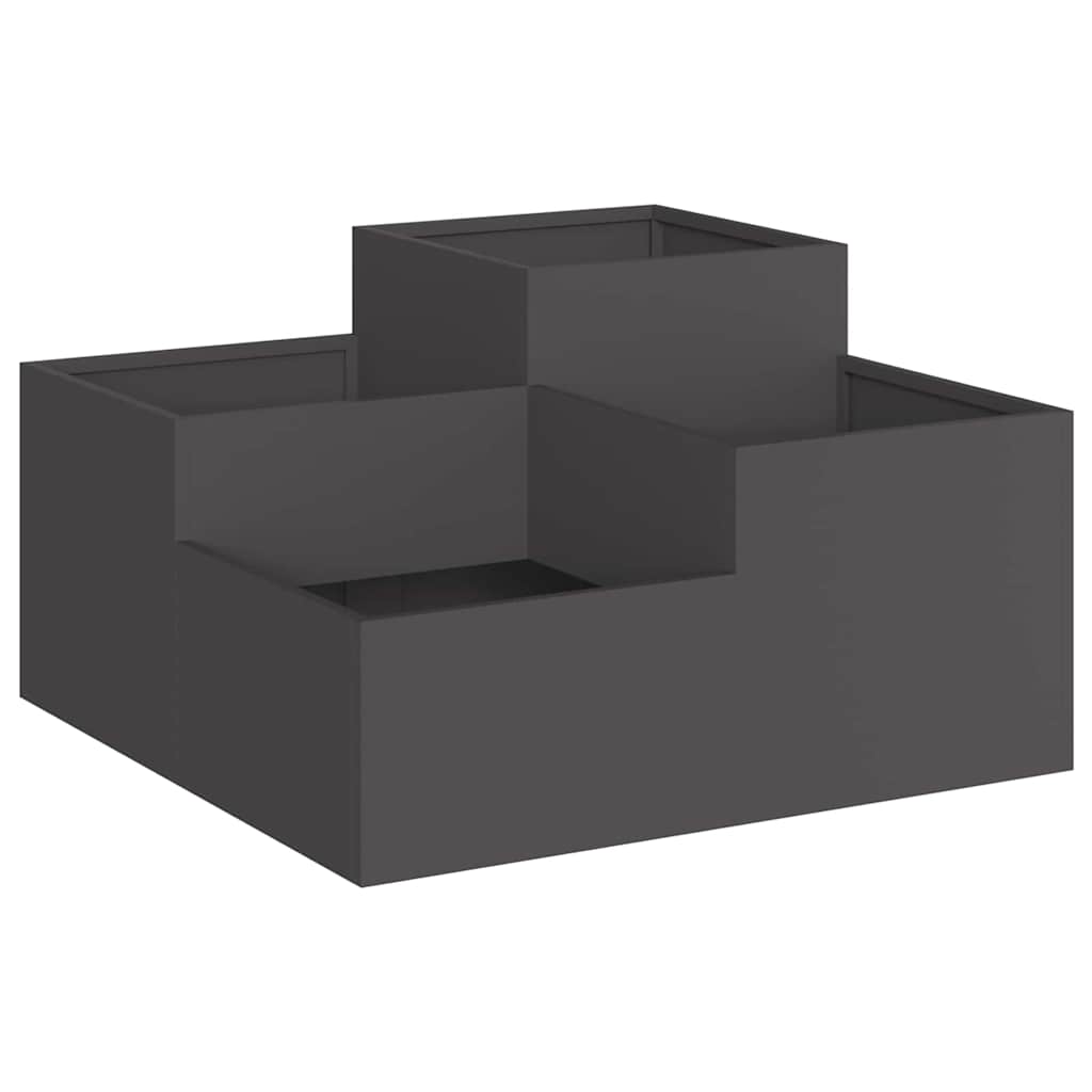 Maceta Para Jardín Negro 100 X 100 X 48 Cm Acero_0