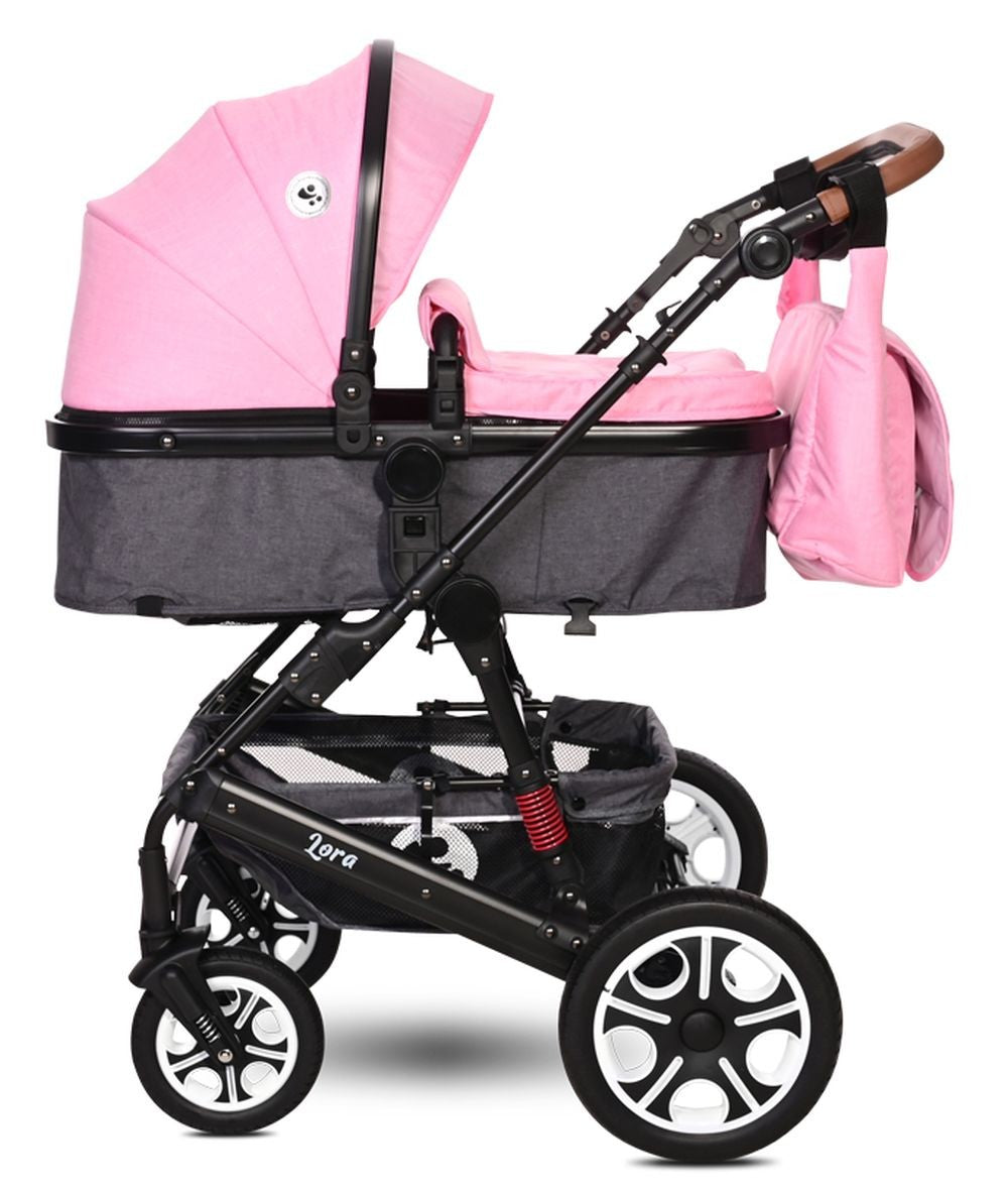 Carro De Bebé Tres Piezas Convertible Lora Hasta 15 Kg Candy Pink_1
