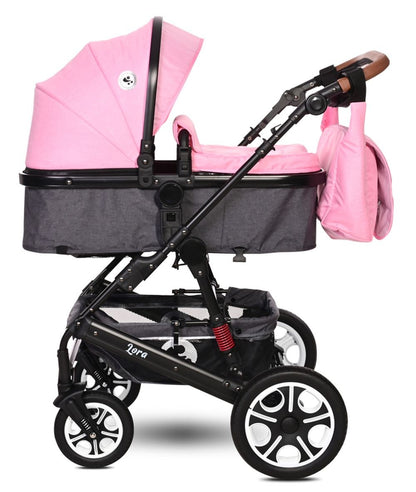 Carro De Bebé Tres Piezas Convertible Lora Hasta 15 Kg Candy Pink_1