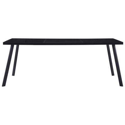 Mesa De Comedor De Vidrio Templado Negro 200x100x75 Cm_0