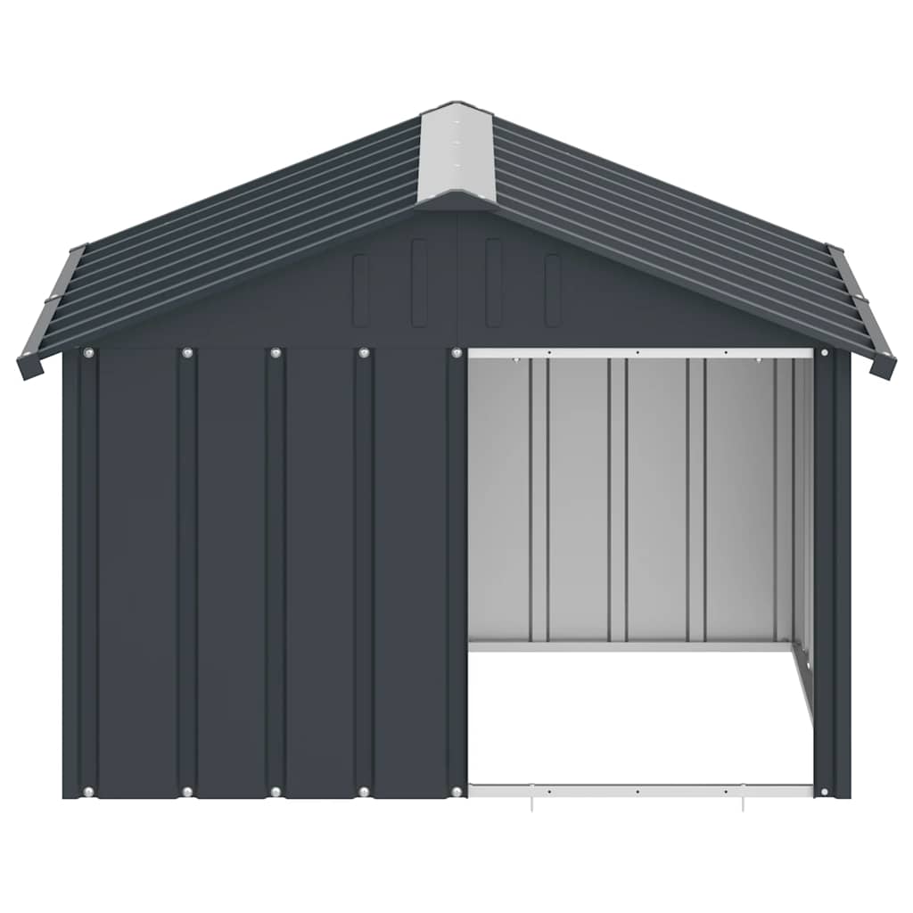Casa De Perro Acero Galvanizado Antracita 116,5x103x81,5 Cm_4