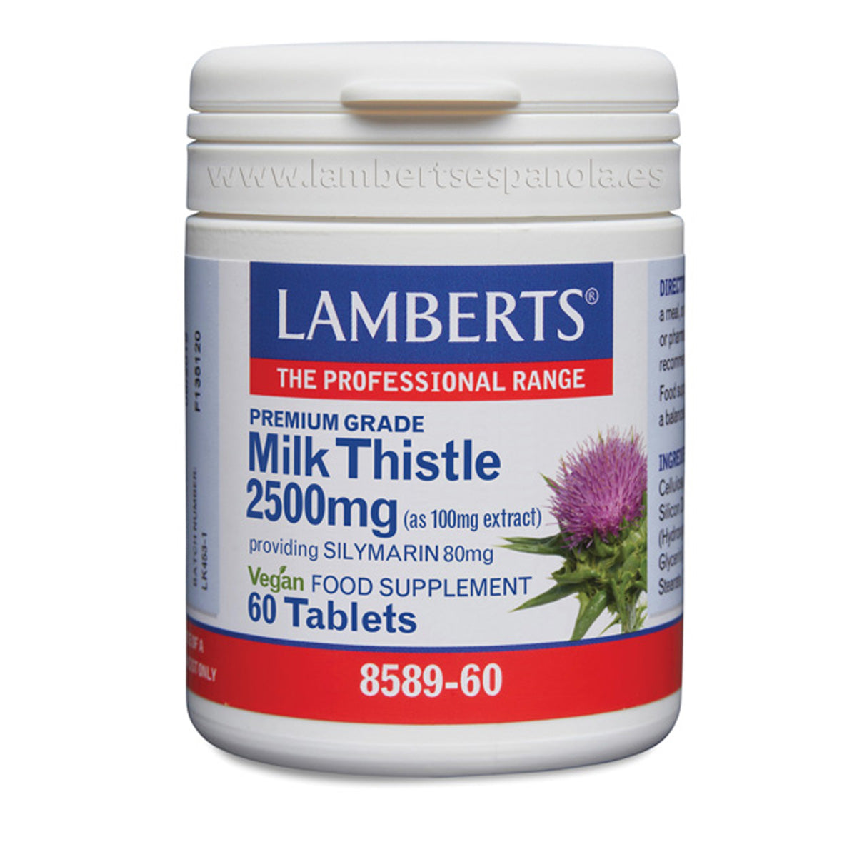 Cardo Mariano 2500 mg Lamberts, 60 comprimidos