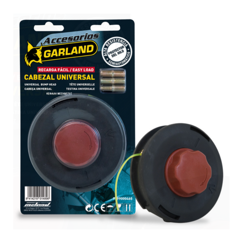 Garland - 7199000107 Cabezal Desbrozadora Cabezal Universal Profesional De 2 Hilos, Semiautomático, Recarga Facil, Carcasa Inferior De Una Sola Pieza_0
