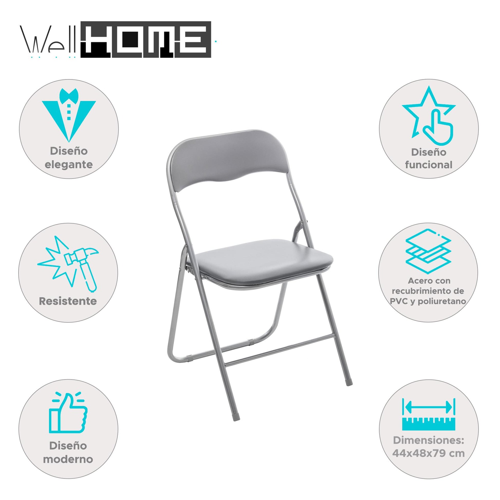 Well Home - Silla Pendiente Gris Tendencia_1