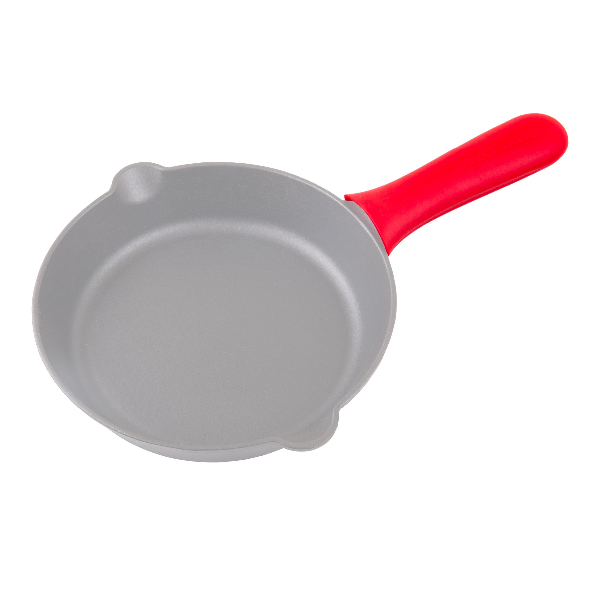 Victoria Funda Silicona Mango Protector Para Sartenes De Hierro Fundido Ø 16,5-20 Cm Resistente Al Calor, 35624, Rojo_0