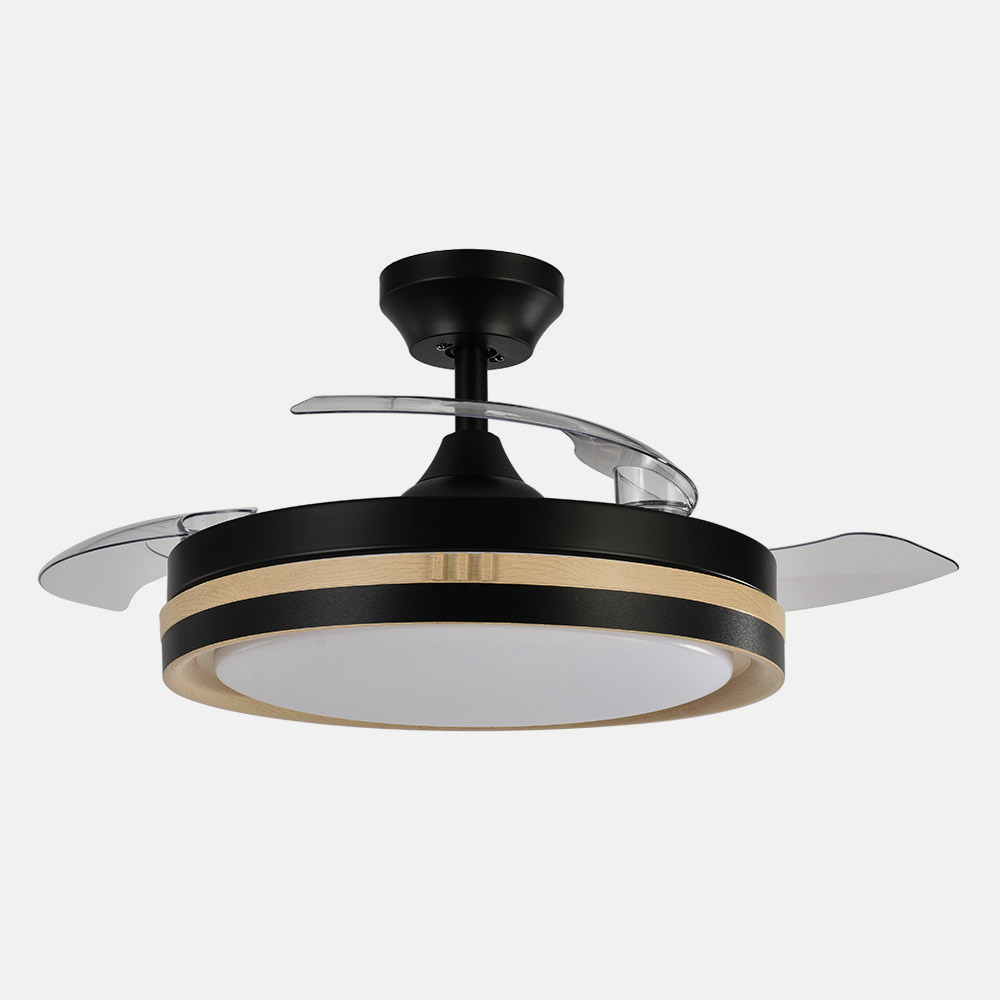 Ventilador Dc Viper Negro/madera 72w 3aspas 107d 7200l M 6vel 3000k,4500k,6000k, Remoto+temporizador+memoria_2