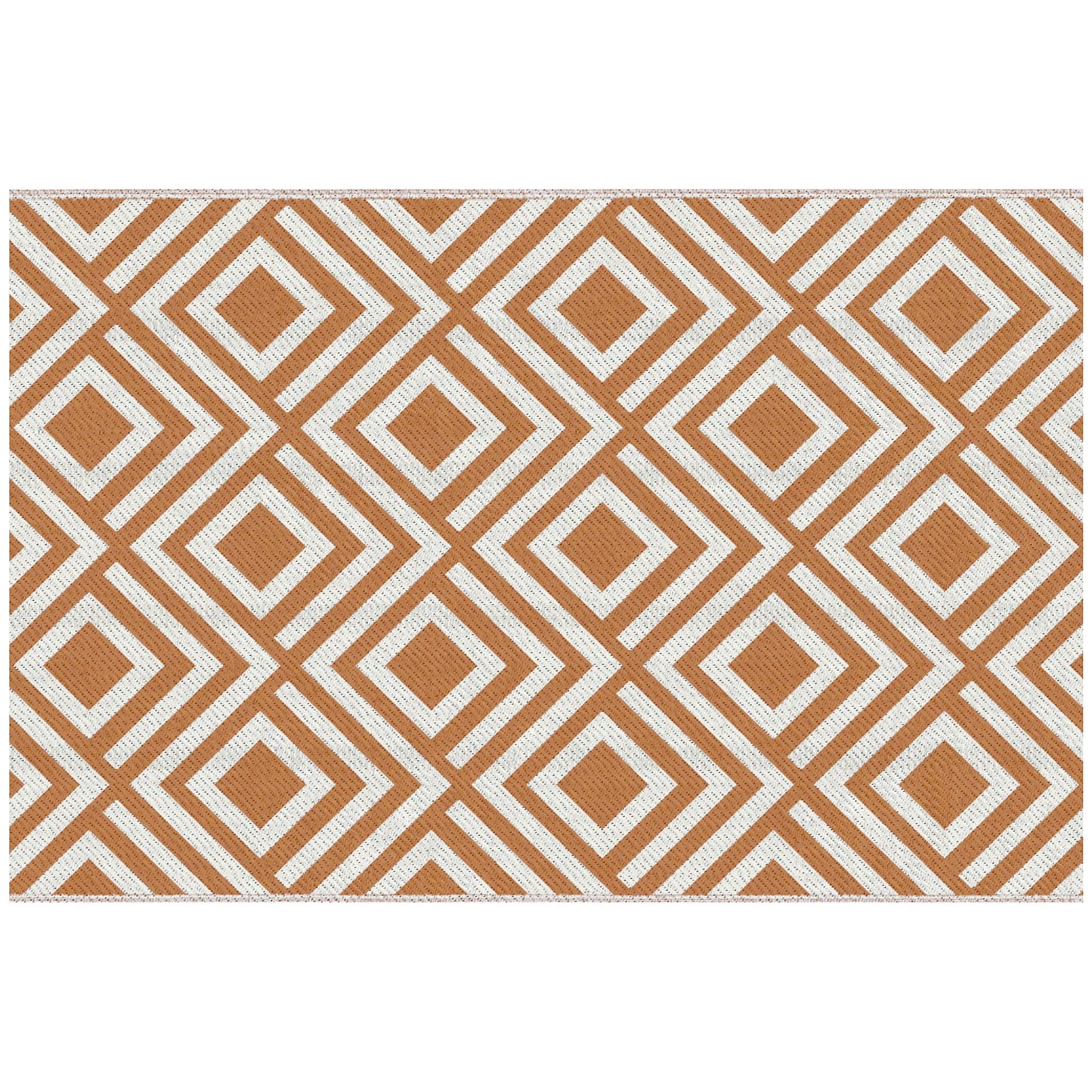 Outsunny Alfombra Exterior Reversible 182x274cm Para Terraza Balcón Patio Rojo_0