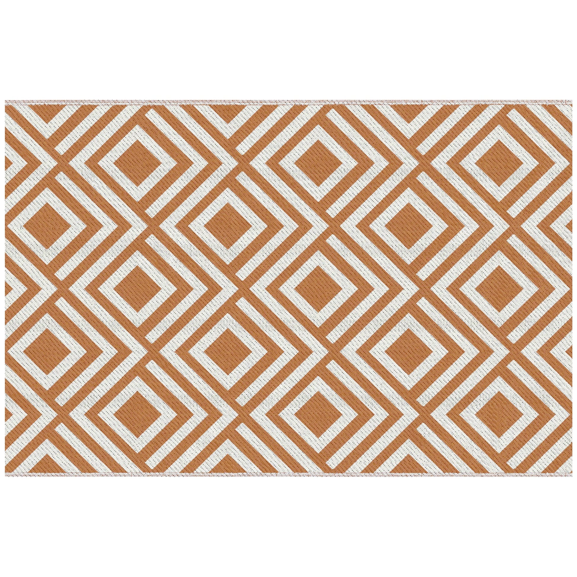 Outsunny Alfombra Exterior Reversible 182x274cm Para Terraza Balcón Patio Rojo_0