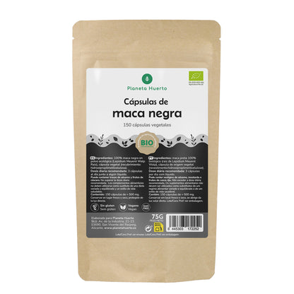 ORGANIC Black Maca Planeta Huerto 150 cápsulas
