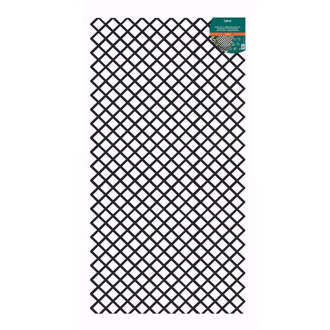 Celosía Pvc 48mm Negro - Ideal Para Decorar Y Separar Ambientes 1x2 M / Color_2