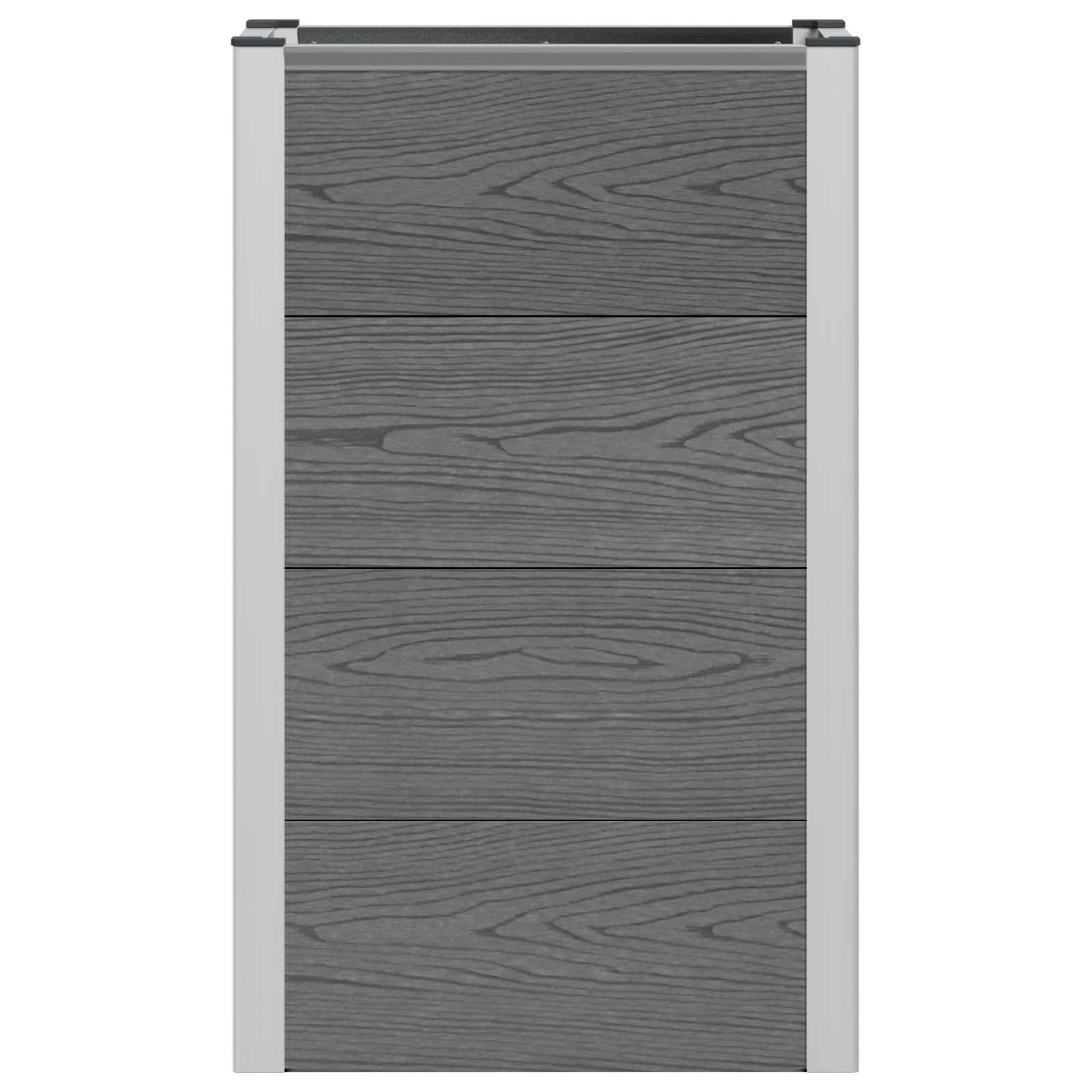 Arriate Elevado Gris 50 X 30 X 82 Cm Wpc Y Aluminio_3