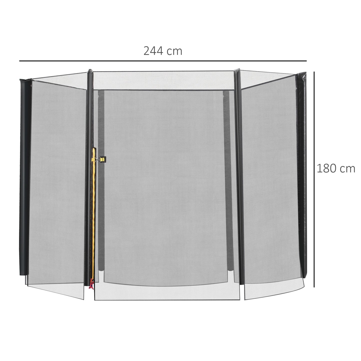 Homcom Red De Seguridad De Reemplazo Para Trampolín Redondo Ø244 Cm Negro_2
