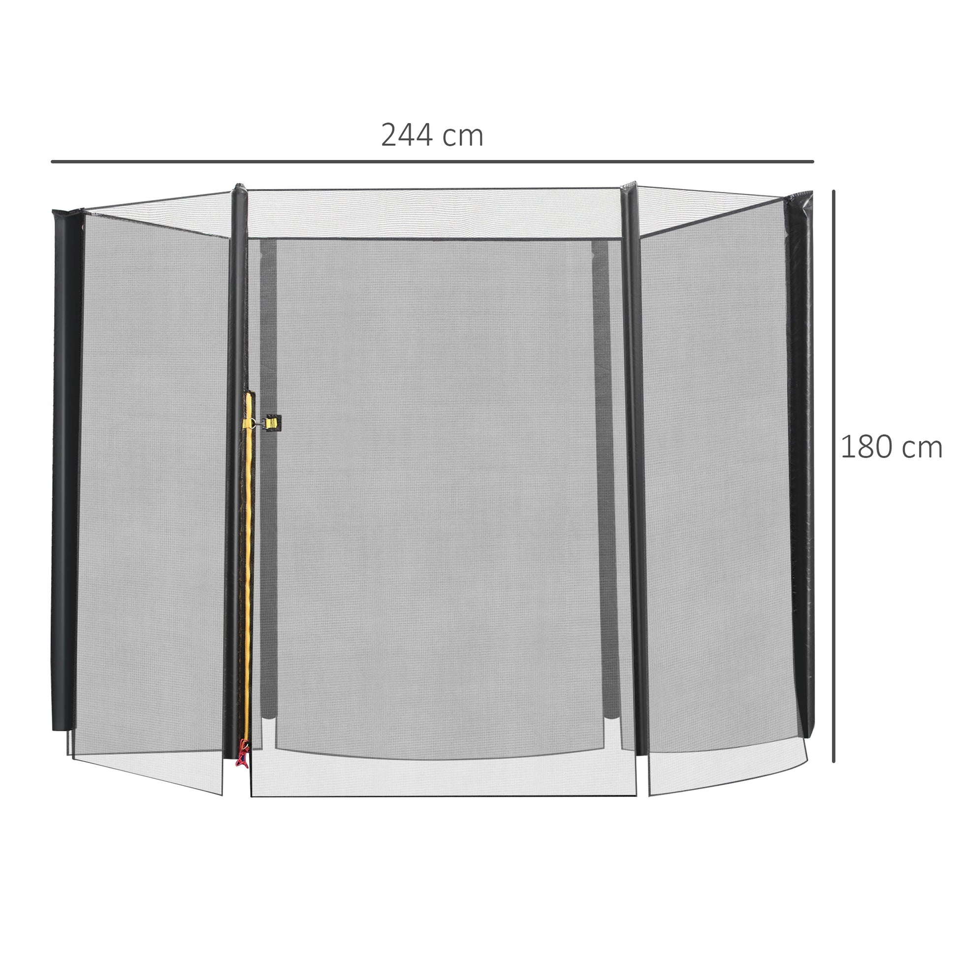 Homcom Red De Seguridad De Reemplazo Para Trampolín Redondo Ø244 Cm Negro_2