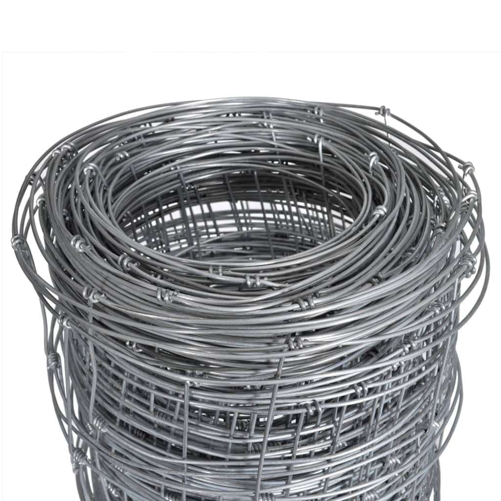 Valla De Jardín De Acero Galvanizado Plateado 50x1,2 M / Vetonek_3