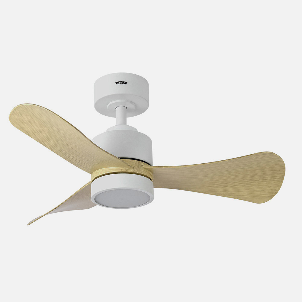 Ventilador Dc Zepelin 18w 1900lm Blanco/haya 3aspas 91d 3000-4000-6500k Remoto,memoria Y Temporizador_1