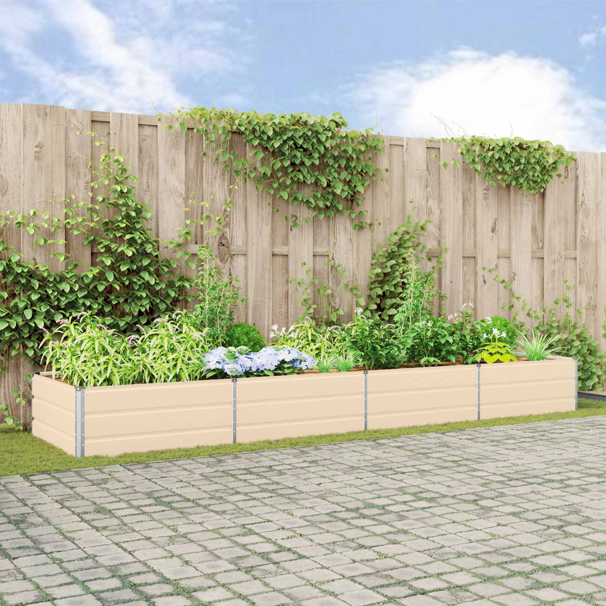 Jardinera Marfil 385 X 100 X 45 Cm Acero Galvanizado_1