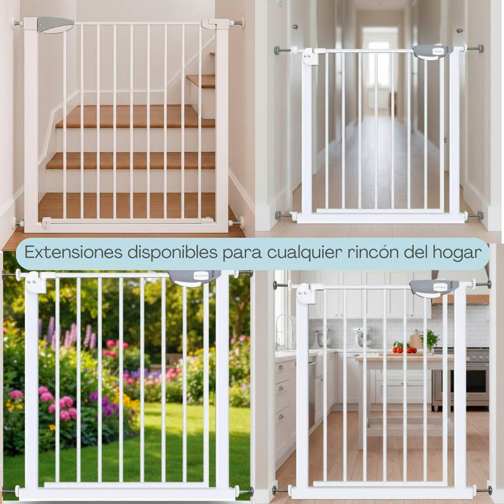 Bathby | Extensión De 10 Cm Para Valla De Seguridad Infantil Y Para Mascotas, Color Blanco_2