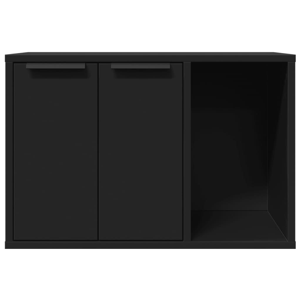 Vidaxl Mueble Arenero De Gatos Madera Ingeniería Negro 60x40x40 Cm_4