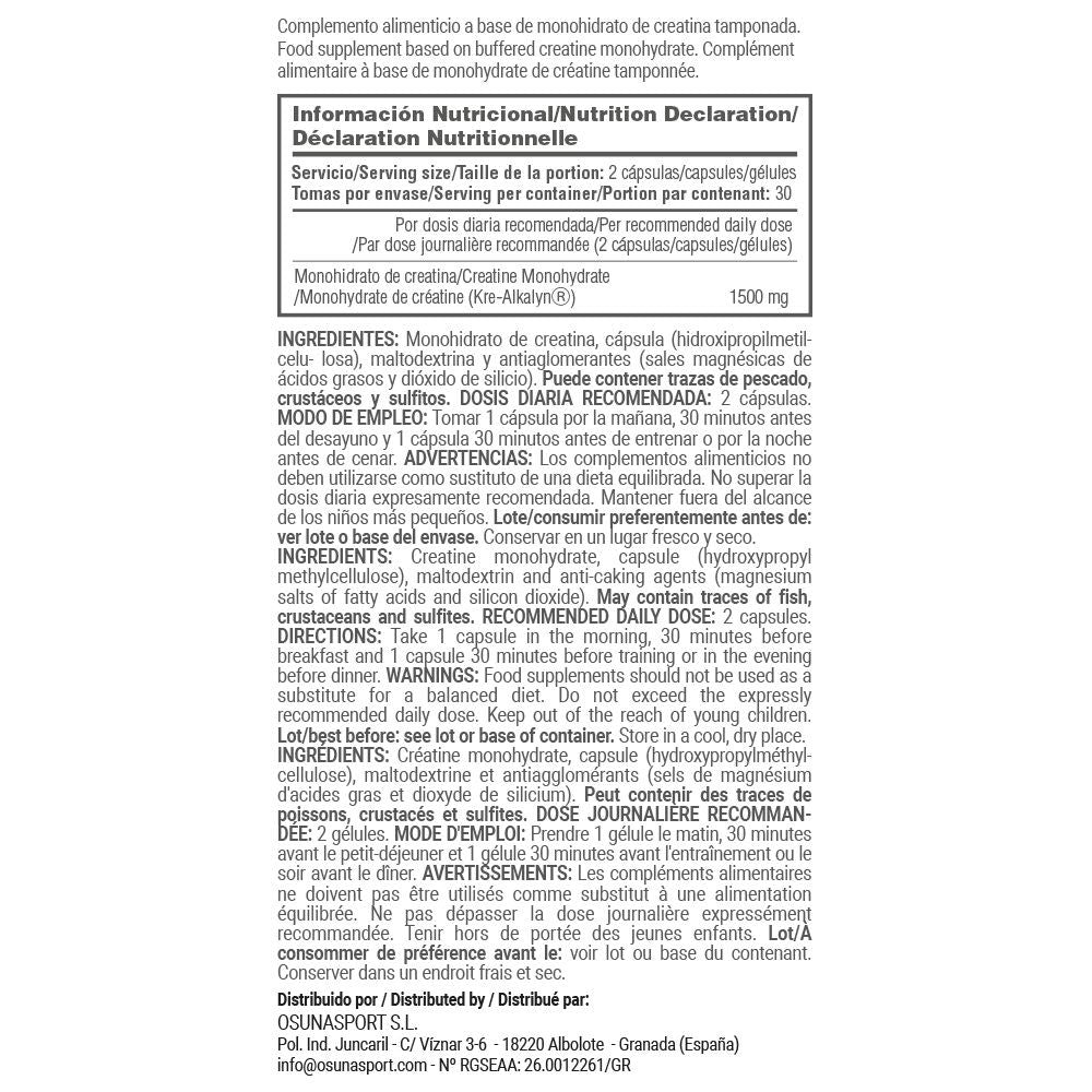 Creatina Kre-alkalyn® 1500mg - 60 Cápsulas Vegetales - Aumenta La Fuerza - Masmusculo_5