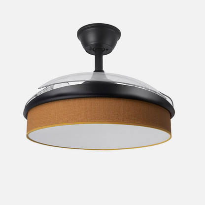 Ventilador Dc Moda 72w Negro/naranja 108d 3aspas 7200lm 3000-4000-6000k Remoto+memoria+temporizador_2
