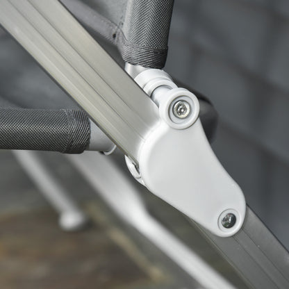Outsunny Silla De Jardín Plegable Aluminio Con Respaldo Ajustable En 8 Posiciones_4