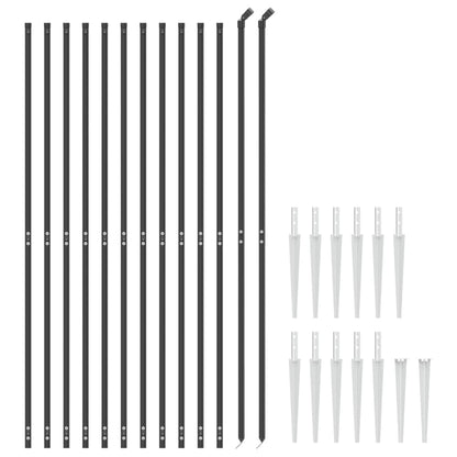 Cerca De Alambre Con Pinchos De Anclaje Gris Antracita 2x25 M / Vetonek_2
