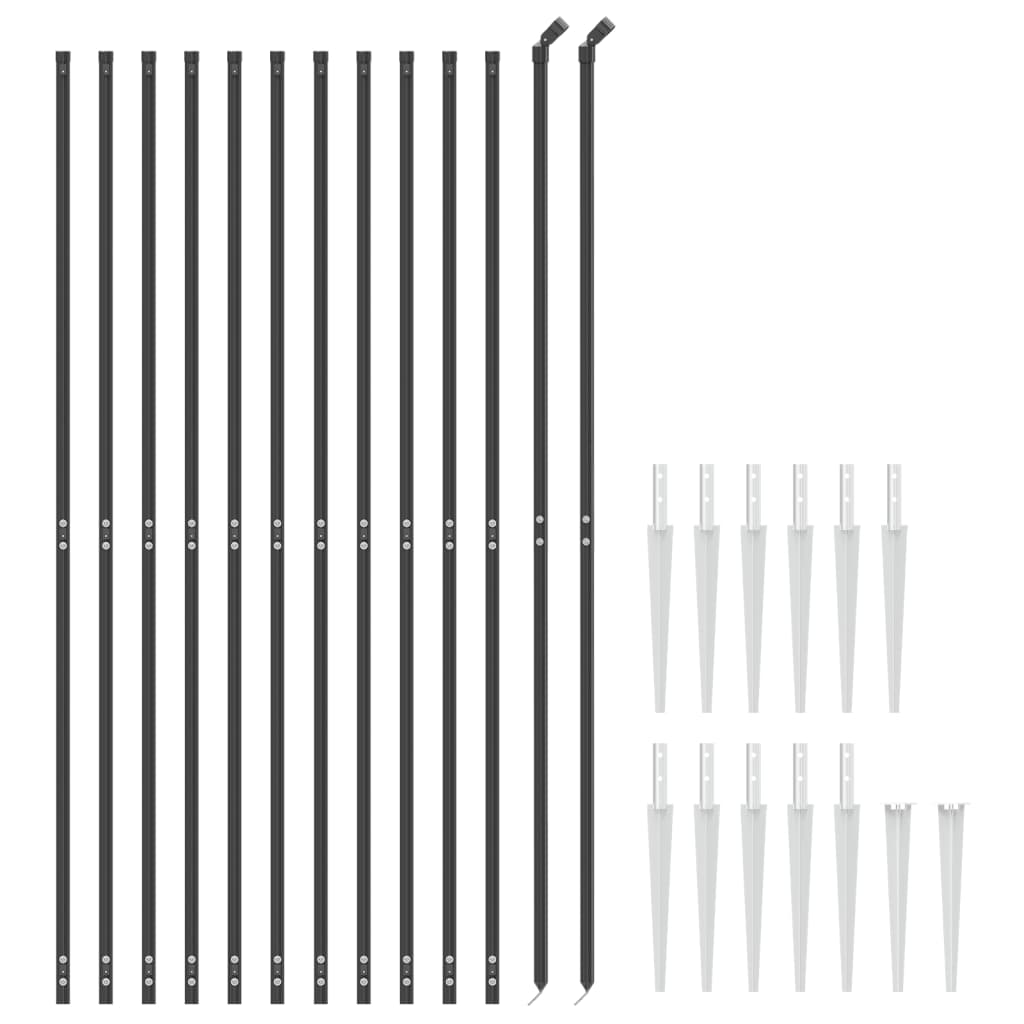 Cerca De Alambre Con Pinchos De Anclaje Gris Antracita 1,8x25 M / Vetonek_0