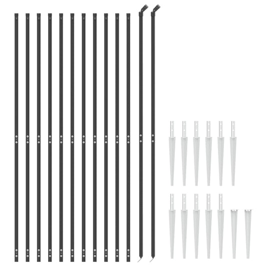 Cerca De Alambre Con Pinchos De Anclaje Gris Antracita 1,8x25 M / Vetonek_0
