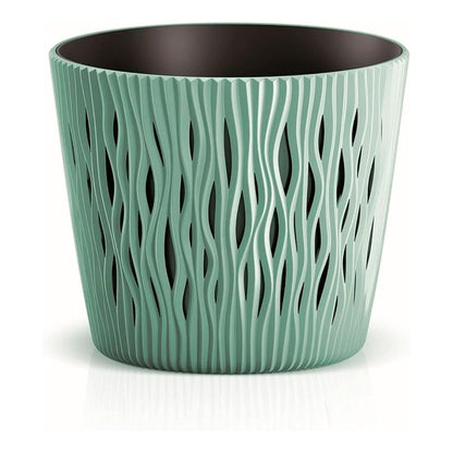 Vaso Duna com inserção turquesa D 19 x 17