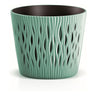 Vaso Duna com inserção turquesa D 19 x 17