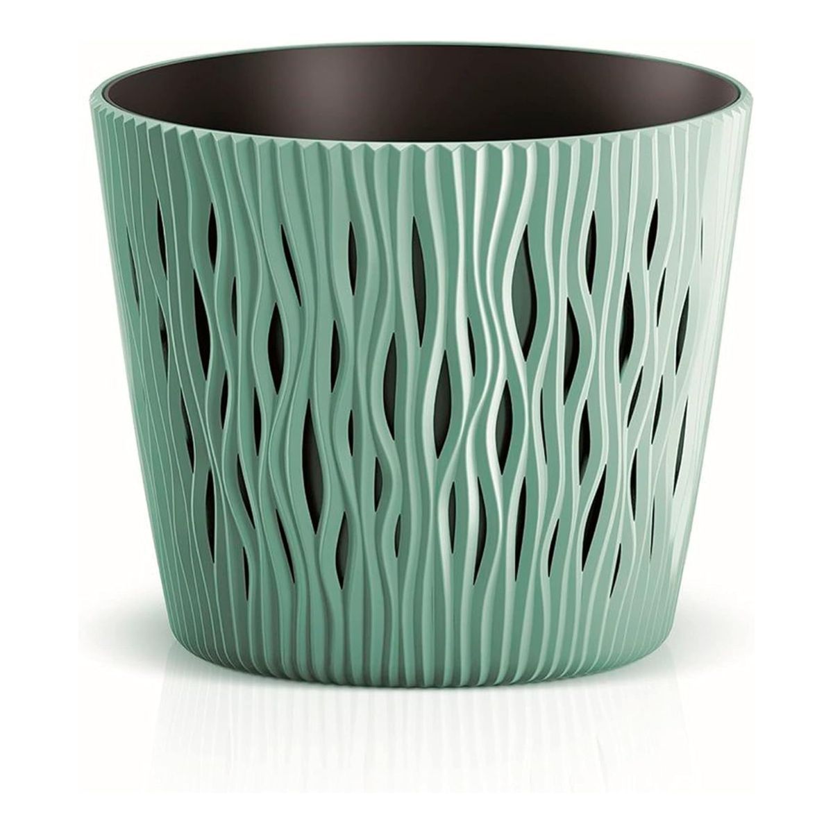 Vaso Duna com inserção turquesa D 19 x 17