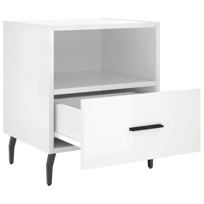 Mesita Noche 2 Uds Madera Ingeniería Blanco Brillo 40x35x47,5cm_3