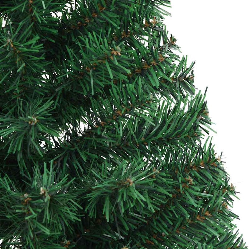 Vidaxl Medio Árbol De Navidad Artificial Con Soporte Pvc Verde 150 Cm_5