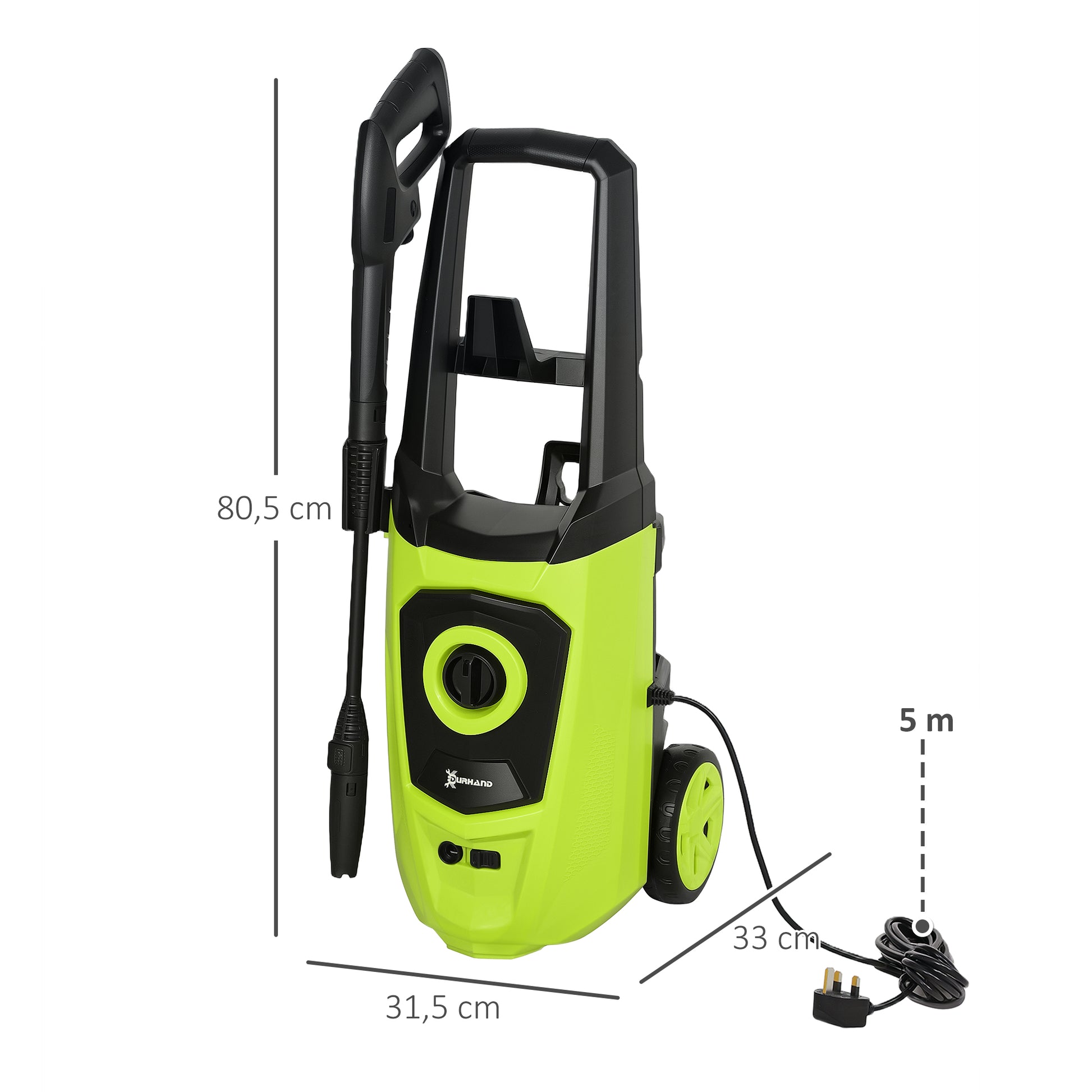 Durhand Hidrolimpiadora De Alta Presión 1800w Caudal 510 L/h Presión De 150 Bar_2