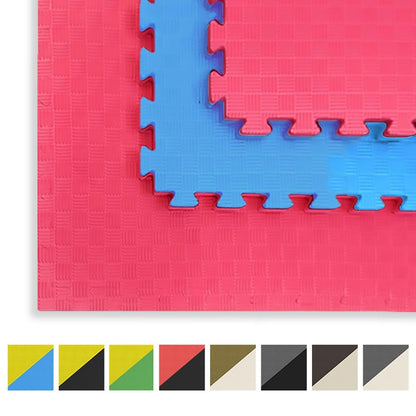 Artatami® Tatami Puzzle 1x1x20 mm Rojo - Azul Pack Ahorro【24 Unidades】Gimnasios - Fitness - Pilates - Yoga_2