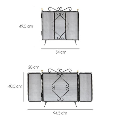 Pantalla Chimenea 94,5 X 49,5 (alt) Cm. Salvachispas, Protector Chimenea, Protector Rejilla Chimenea._1